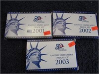 2001, 2002 & 2003 U.S. MINT COIN SETS