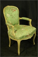 PAINTED FRENCH LOUIS XV STYLE ARMCHAIR
