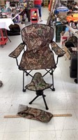 Camo chair and tripod