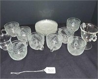 GLASS PUNCH CUPS AND EXTRAS