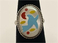 Sterling Native American Ring, 4.3gr TW Size 5