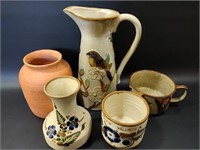 Pottery Pieces, Some Signed