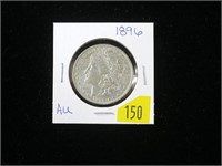 1896 Morgan dollar, AU