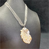 Hand-Carved Blister Pearl Necklace - Plant