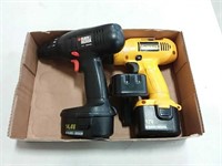 12v Dewalt and 14.4v B&D Cordess Drills