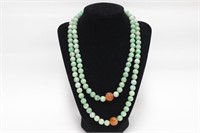 Qing Dynasty Chinese Jadeite Beads Chaozhu Necklac