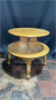 2 Tier Wooden Table. Top Table: 24”, Lower: