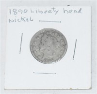 1890 LIBERTY HEAD V NICKEL