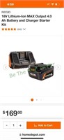 Ridgid battery & charger kit