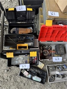 Assorted Toolboxes with misc. supplies