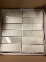 White/Clear Glass Wall Tile Backsplash $130 RETAIL