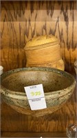 Ceramic bowl and gourd container