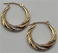 Pair Of 14k Gold Earrings