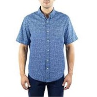 Jachs Men's MD Short Sleeve Button Up Shirt, Blue