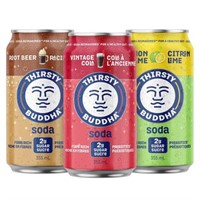 12-Pk Thirsty Buddha Soda Variety Pack, 355ml