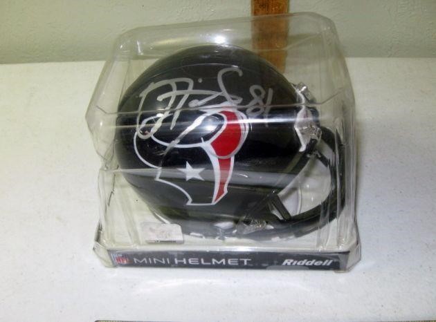 Texans Mini Helmet Autographed #81 Owen Daniels