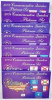 2003 to 2009 Commemorative Quarters Platinum sets
