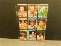 1963 Topps MLB - Lot of 9 baseball cards