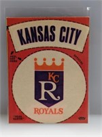 1968 Fleer Cloth Stickers KC Royals Color Var