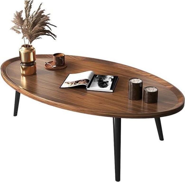 Small Walnut Oval Coffee Table