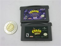 2 jeux pour Nintendo Game Boy Advance, Crash