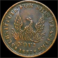 1837 "Not One Cent" Hard Times Token CLOSE UNC