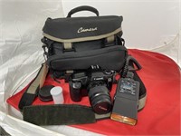 Canon EOS Rebel 35mm Camera w/Vivitar Flash