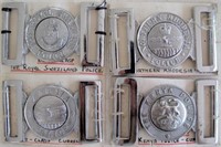 Four African Police belt buckles