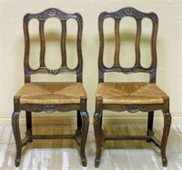 French Provençal Oak Side Chairs.