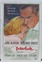 Interlude 1957 CineScope Linen Backed 1sh Poster