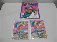 Vtg Giant Superman Comic & Two Duplicate Comics