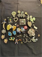 Clip on Earrings & Brooches