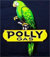 Metal Polly Gas parrot sign