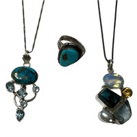 Sterling Silver Jewelry- Necklaces with Turquoise