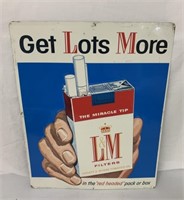 L&M cigarettes metal sign