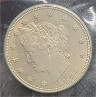 1883 No Cents V Nickel Uncirculated 60