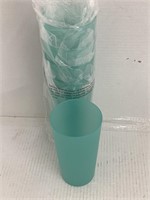 (2x bid) 6 Pk New green plastic cups