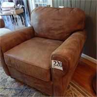 LEATHER-LOOK EASY CHAIR MATCHES #210 SOFA
