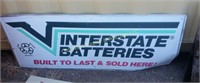 (2) Metal Interstate Batteries Signs