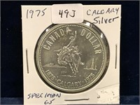 1975  Can Silver Dollar  SP65