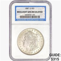 1887-O Morgan Silver Dollar NGC BU