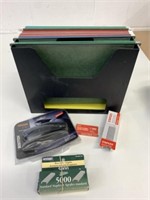 File Folders & Stapler Lot