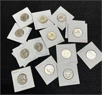 (15) 1964-D Quarters