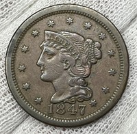 1947 Large Cent XF