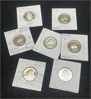 (7) Different Proof Quarters: