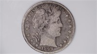 1898 Liberty Head Barber Half Dollar