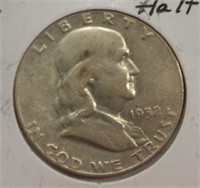 1952 S Franklin Half Dollar