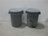 Two 27"x 21.5" Waste Bins See Info