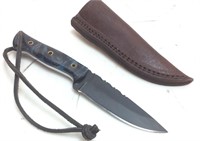 ALONZO FULL TANG DLC BLADE w LEATHER CASE