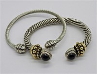 2 Silver Tone Vintage Bracelets